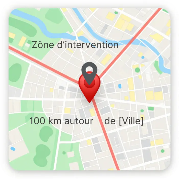 carte des zones d'intervention géographiques.